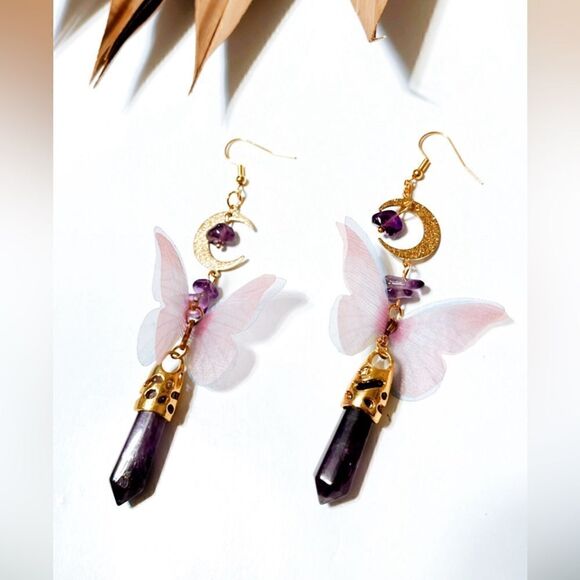 Crystal drop earrings S286 - Picture 1 of 2